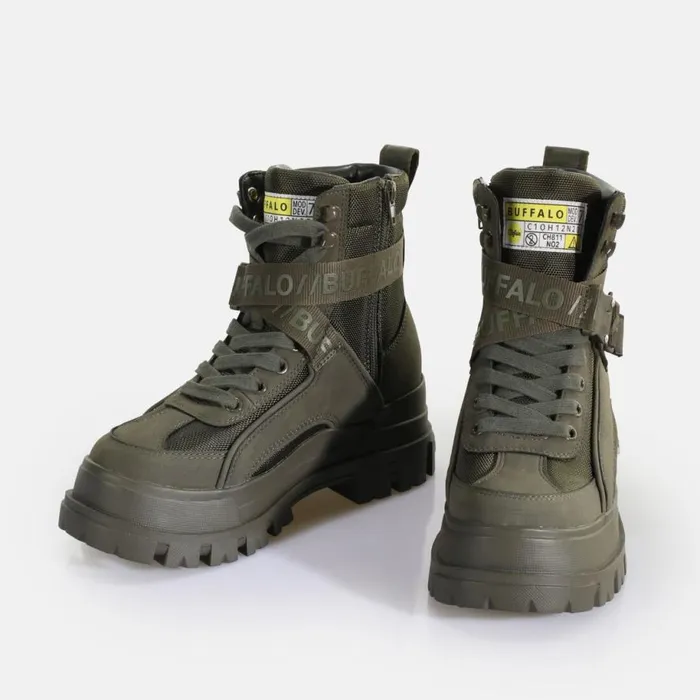 Shop Boots and AnkleBoots BUFFALO Aspha Com1 Laceup MID Khaki