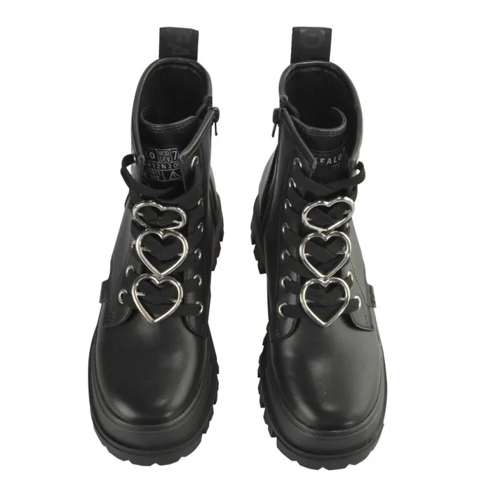 Shop Boots and AnkleBoots BUFFALO Aspha RLD Heart Schwarzsilber