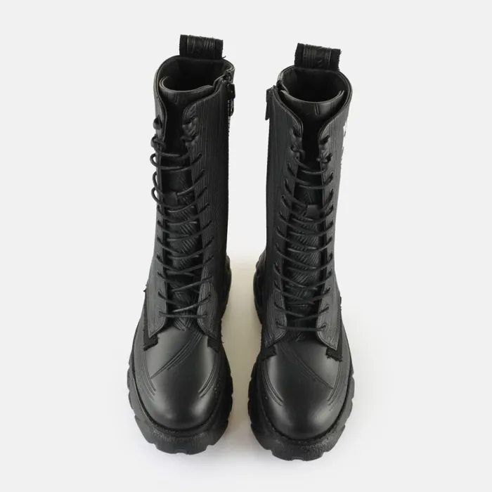 Shop Boots and AnkleBoots BUFFALO FIBRE08M990 8211 VEGAN CORN BASED NAPPA 8211 BLACK Blackwhite