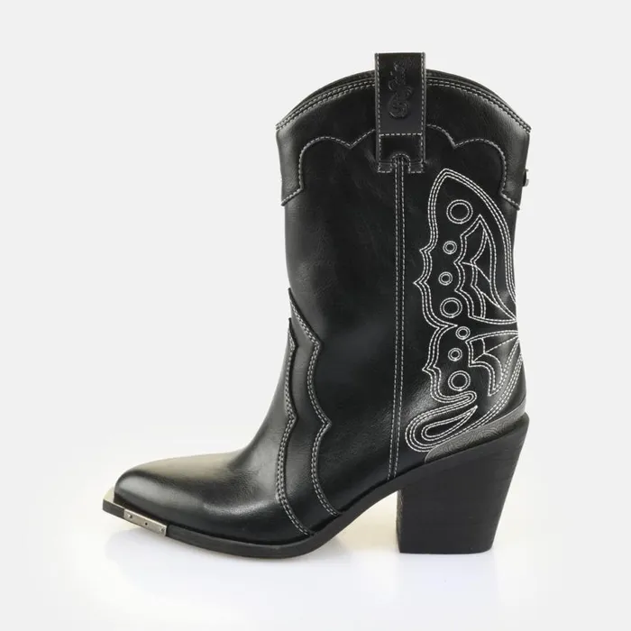 Shop Boots and AnkleBoots BUFFALO West Boot Mid Blackwhite