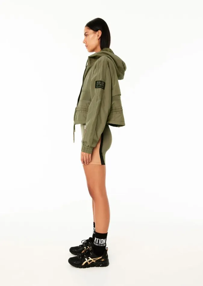Shop CROPPED MAN DOWN JACKET IN KHAKI PE Nation Jackets