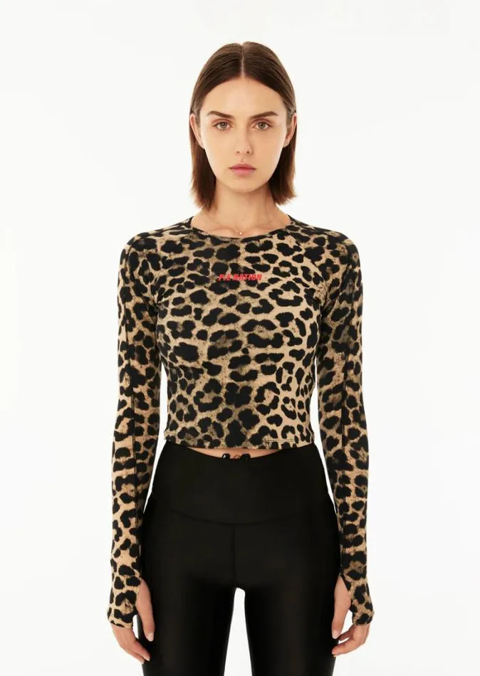 Shop DOWNFORCE LS ACTIVE TOP IN ANIMAL PRINT PE Nation Long Sleeve Tops
