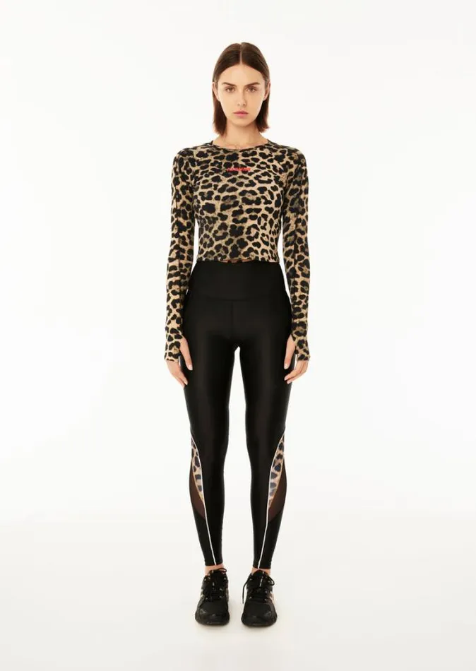Shop DOWNFORCE LS ACTIVE TOP IN ANIMAL PRINT PE Nation Long Sleeve Tops