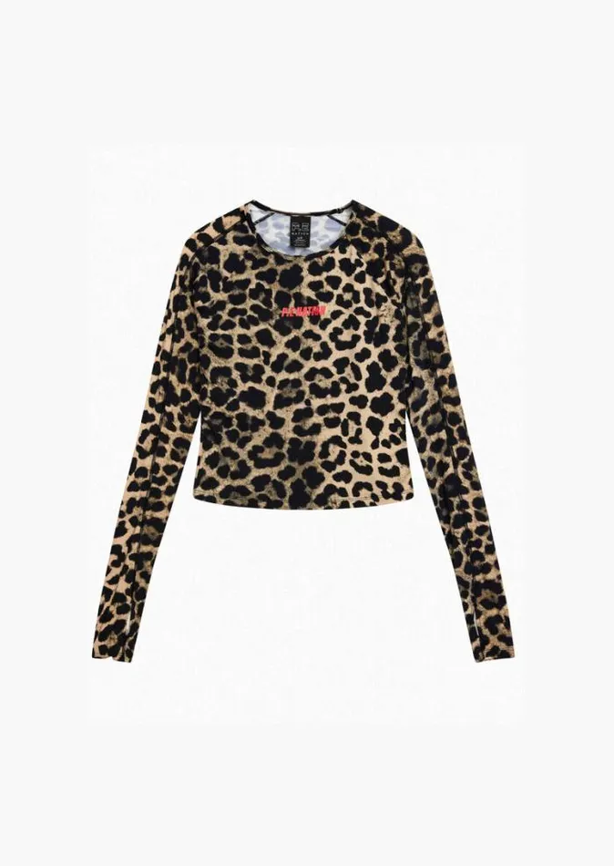 Shop DOWNFORCE LS ACTIVE TOP IN ANIMAL PRINT PE Nation Long Sleeve Tops