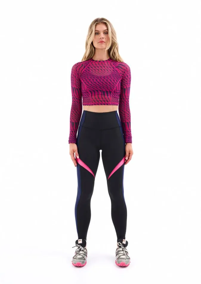 Shop EMPIRE LS TOP IN GEOMETRIC PRINT PE Nation Long Sleeve Tops