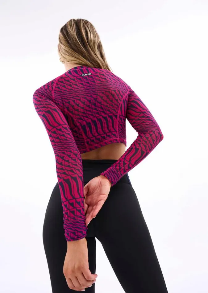 Shop EMPIRE LS TOP IN GEOMETRIC PRINT PE Nation Long Sleeve Tops