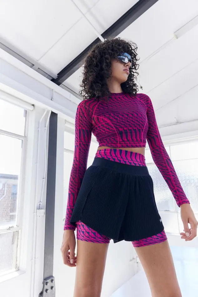 Shop EMPIRE LS TOP IN GEOMETRIC PRINT PE Nation Long Sleeve Tops