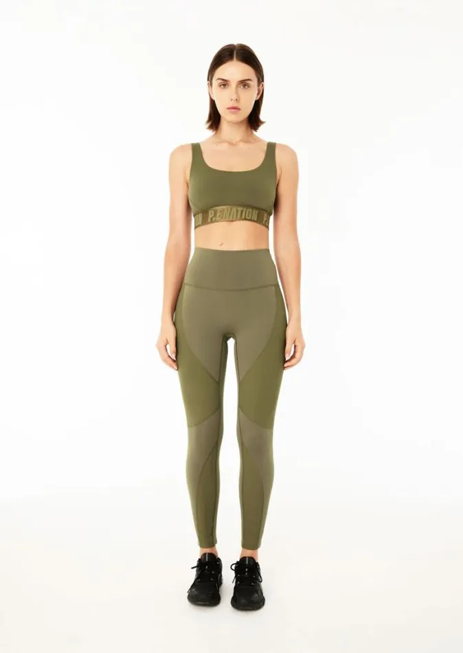Shop FREE PLAY FULL LENGTH LEGGING IN KHAKI PE Nation Leggings