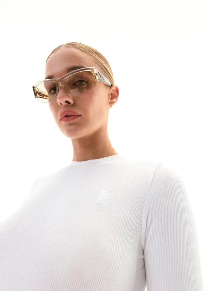 Shop FRONTIER LS TOP IN OPTIC WHITE PE Nation Long Sleeve Tops