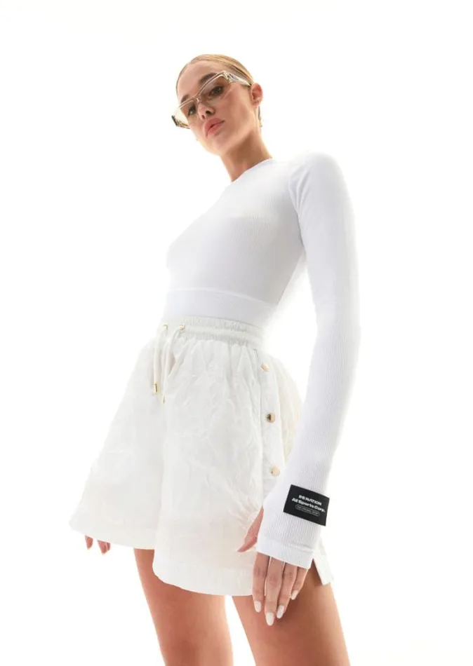 Shop FRONTIER LS TOP IN OPTIC WHITE PE Nation Long Sleeve Tops