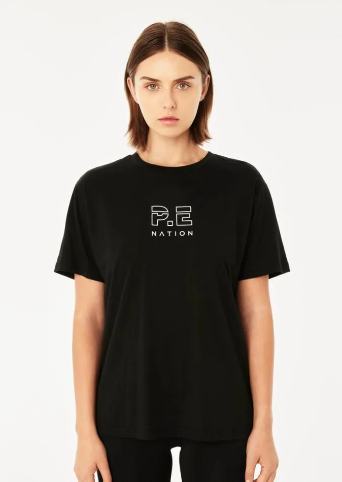 Shop HEADS UP SS TEE IN BLACK PE Nation Tees and Tanks