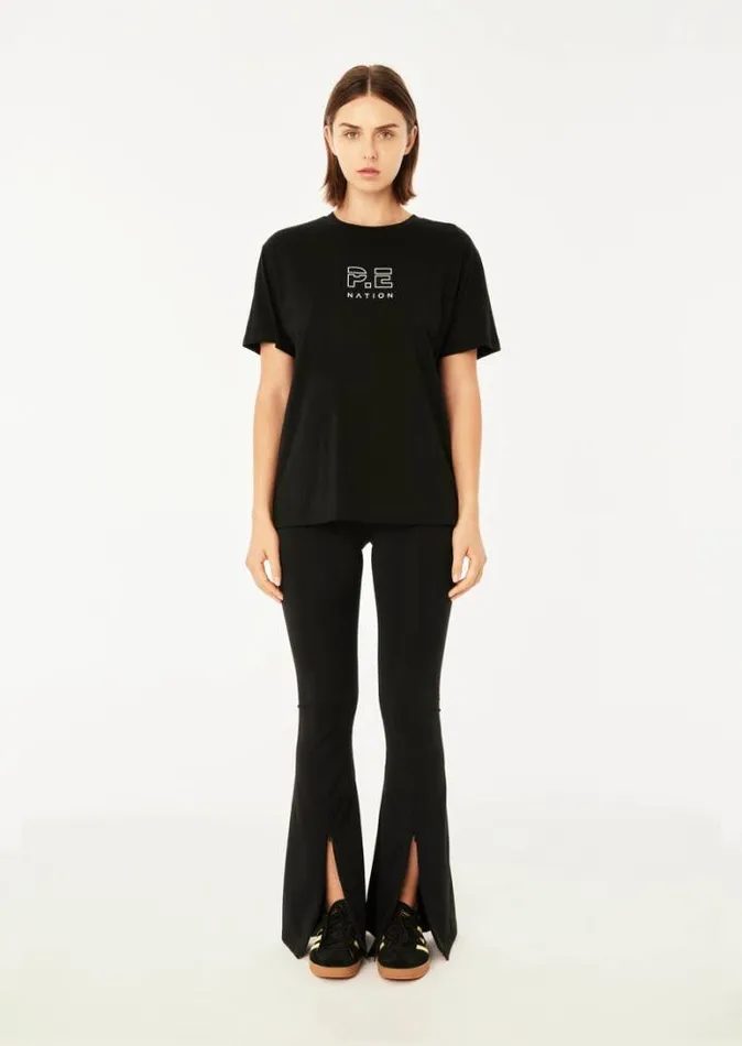 Shop HEADS UP SS TEE IN BLACK PE Nation Tees and Tanks