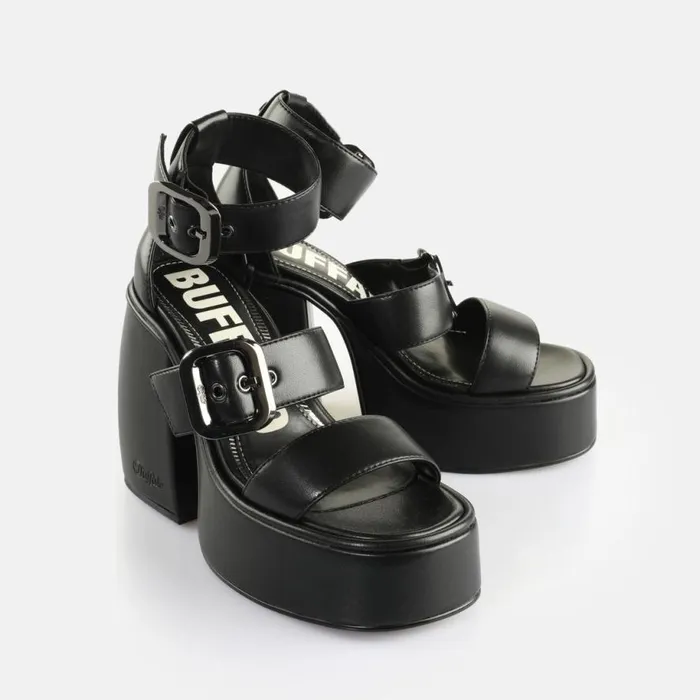Shop Heels BUFFALO Heart Sandal Black