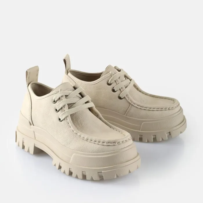 Shop Lace Up Shoes BUFFALO Aspha Wallaby Cream