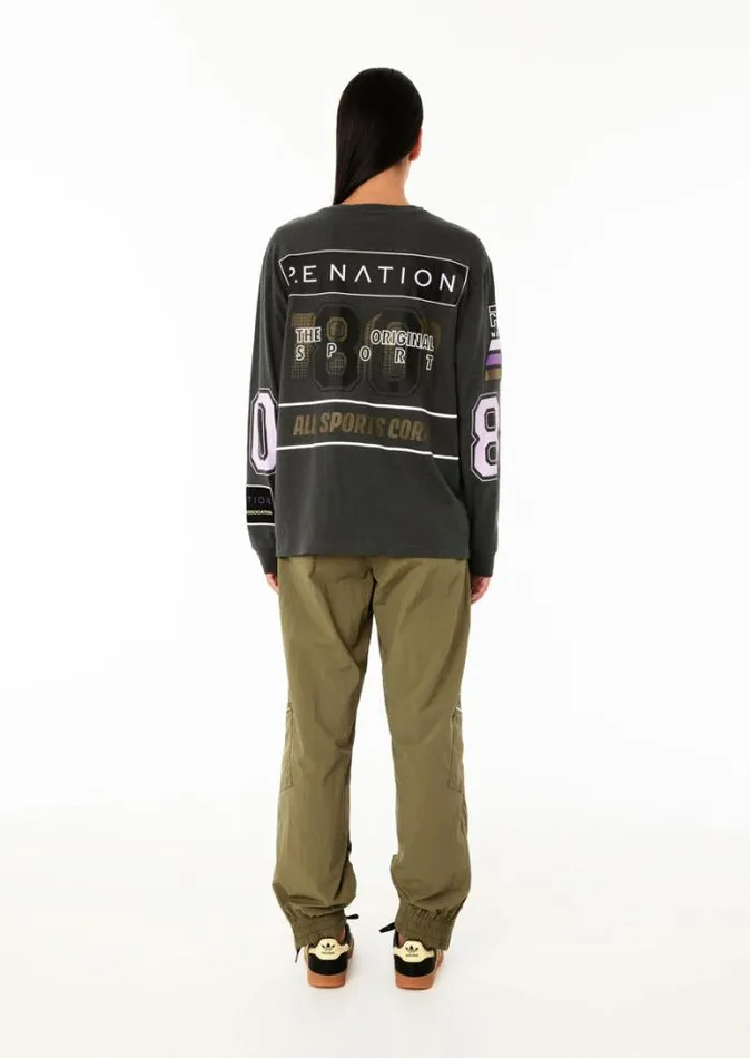 Shop PITLANE LS TEE IN DARK SHADOW PE Nation Long Sleeve Tops