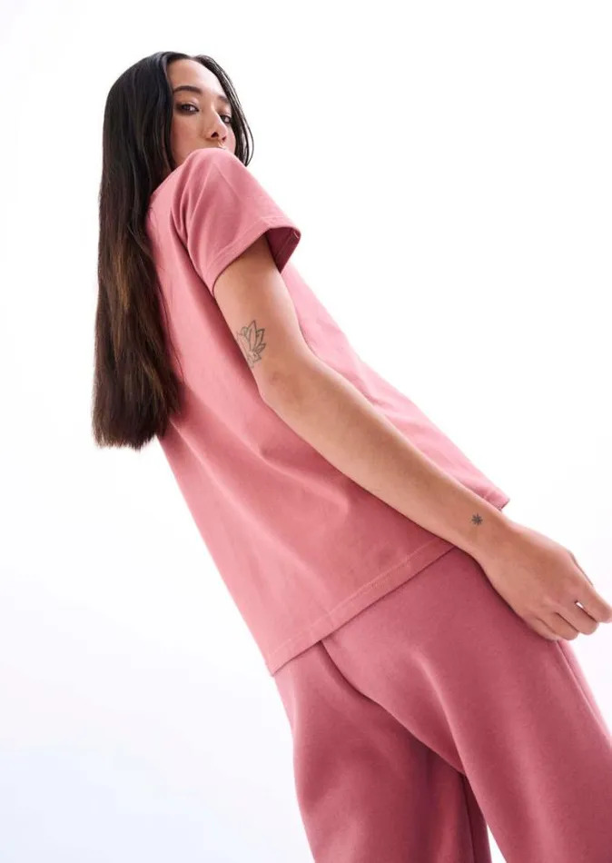 Shop PRIMARY SLIM FIT TEE IN CANYON ROSE PE Nation Tees and Tanks