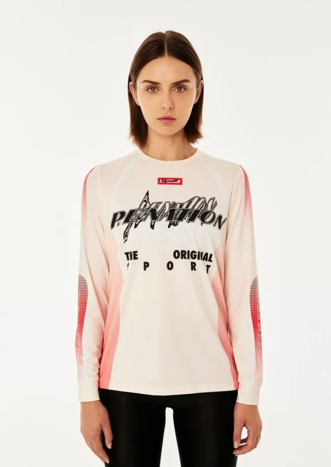 Shop RALLYCROSS AIR FORM LS TEE IN OPTIC WHITE PE Nation Long Sleeve Tops
