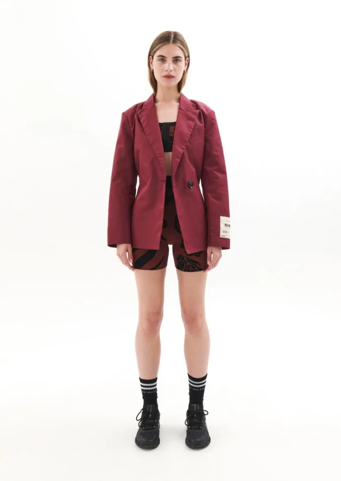 Shop RECONNECT BLAZER IN RUMBA RED PE Nation Jackets