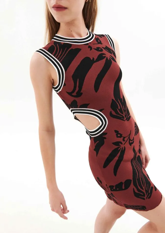 Shop RECONNECT KNIT DRESS IN PRINT PE Nation Dresses and Bodysuits