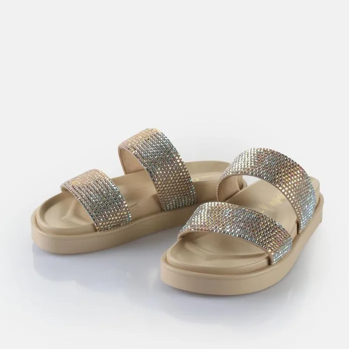 Shop Sandals and Slides BUFFALO Sol Tss Glam Cream