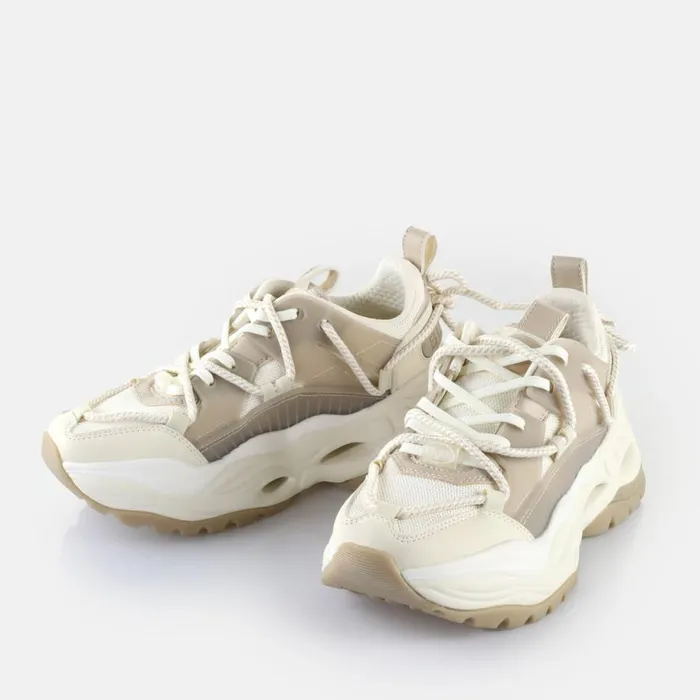 Shop Sneakers BUFFALO Triplet Lace Cream