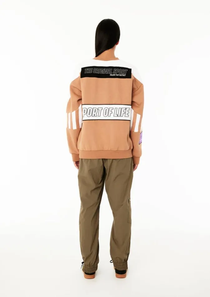 Shop TRACK RECORD SWEAT IN CAMEL PE Nation Sweats