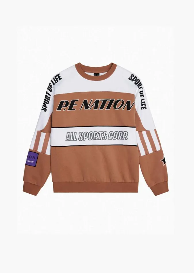 Shop TRACK RECORD SWEAT IN CAMEL PE Nation Sweats
