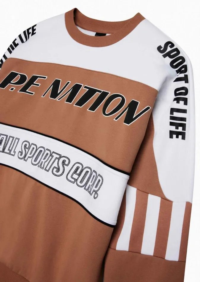 Shop TRACK RECORD SWEAT IN CAMEL PE Nation Sweats