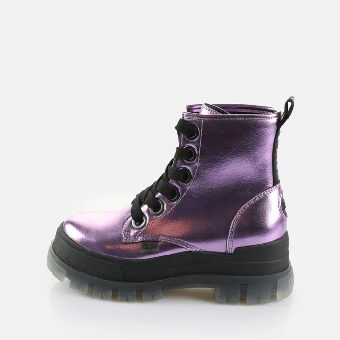 Shop Vegan Shoes BUFFALO Aspha Lace Up Hi Purple
