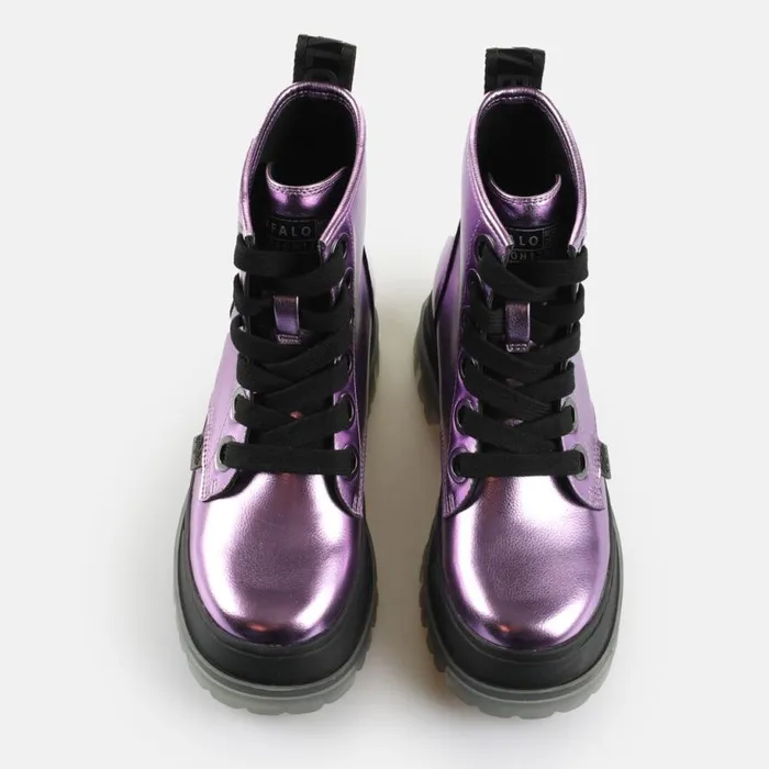 Shop Vegan Shoes BUFFALO Aspha Lace Up Hi Purple