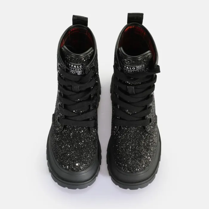 Shop Vegan Shoes BUFFALO Aspha Laceup HI Black