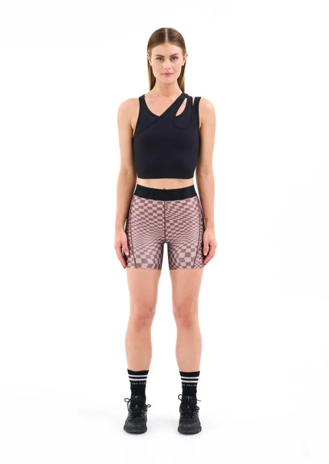 Shop VOYAGER BIKE SHORT IN CHECK PRINT PE Nation Shorts