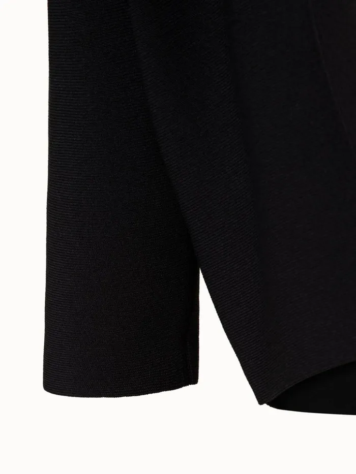 Short Knit Cardigan Black Women Akris Knitwear