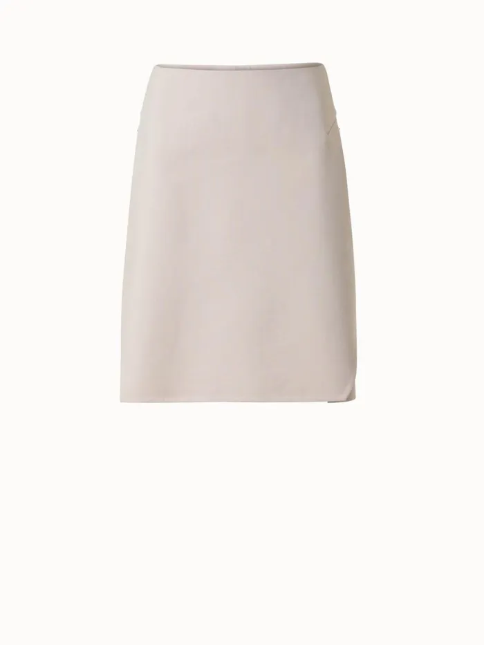 Short Skirt In Cotton DoubleFace Greige Women Akris Skirts