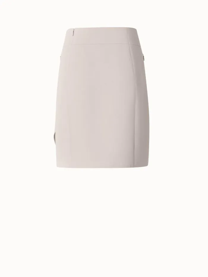 Short Skirt In Cotton DoubleFace Greige Women Akris Skirts