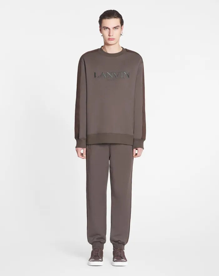 Side Curb Joggers Shadow Men Lanvin Pants and Shorts