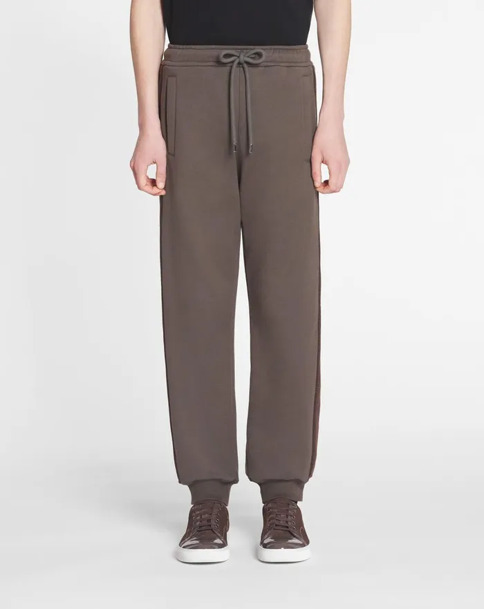 Side Curb Joggers Shadow Men Lanvin Pants and Shorts