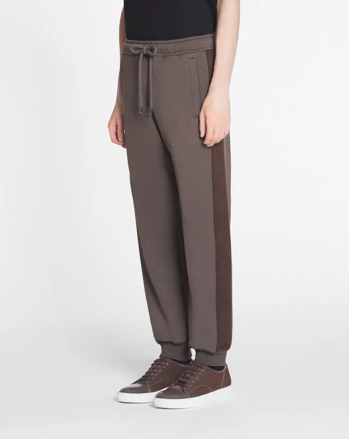 Side Curb Joggers Shadow Men Lanvin Pants and Shorts