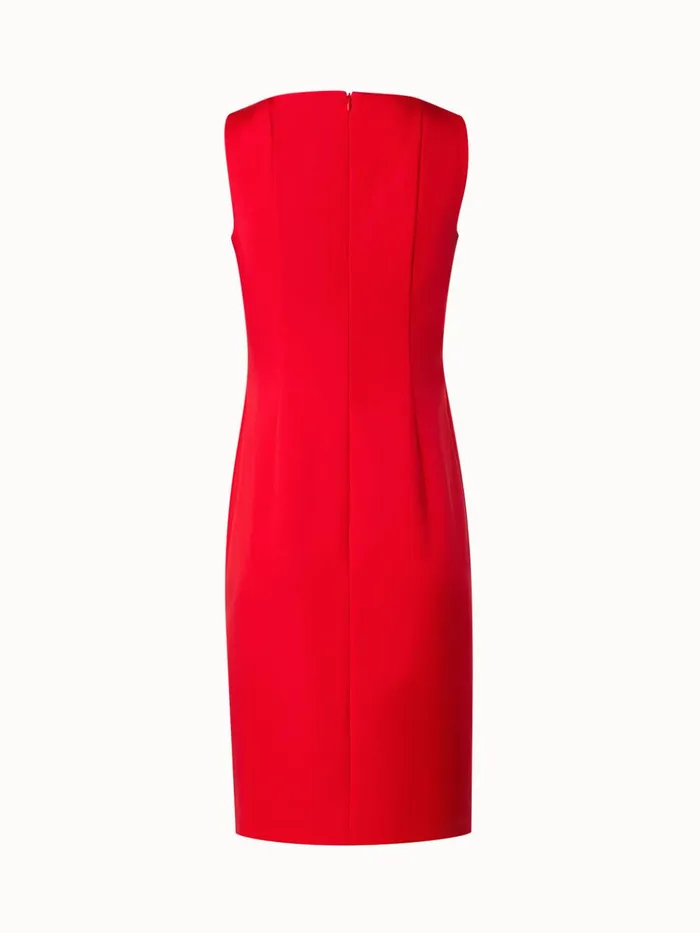 Silk Crpe Sheath Dress Poppy Women Akris Dresses