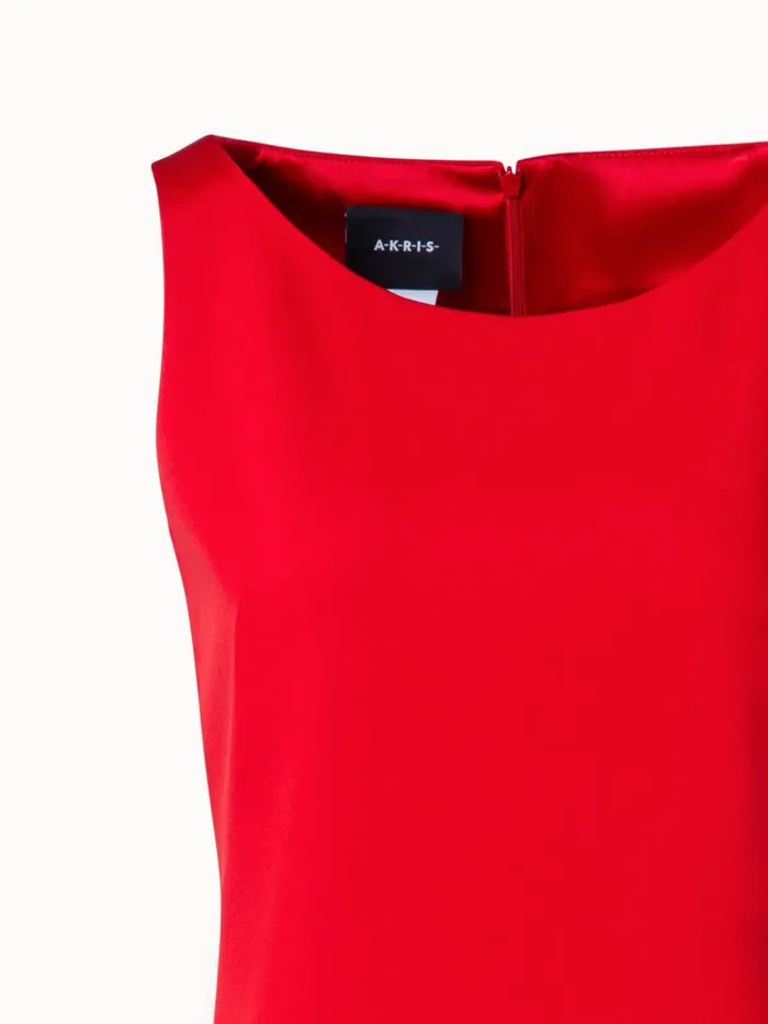 Silk Crpe Sheath Dress Poppy Women Akris Dresses