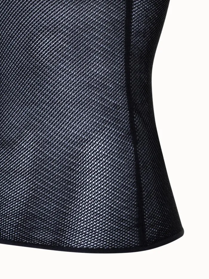 Silk Mesh Knit Tank Black Women Akris Knitwear