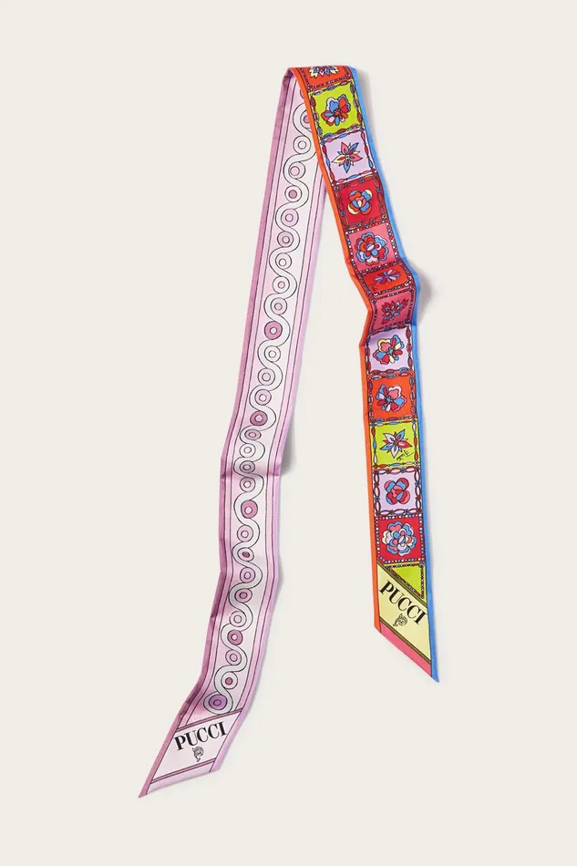 Silks Women PUCCI Iride And FestaPrint SilkTwill Scarf