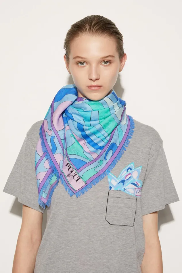 Silks Women PUCCI MarmoJacquard Large Scarf