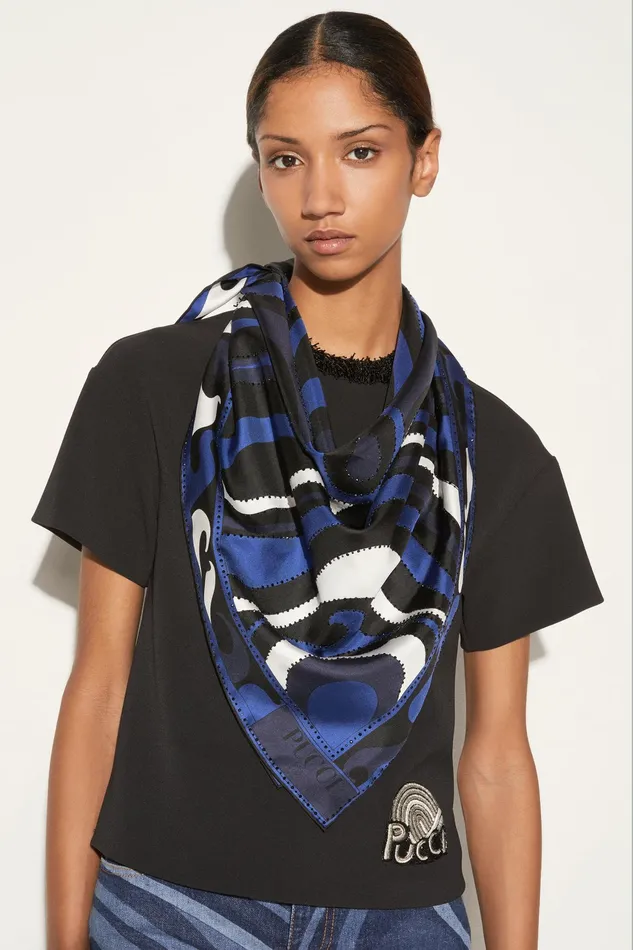 Silks Women PUCCI MarmoPrint Large SilkTwill Carr