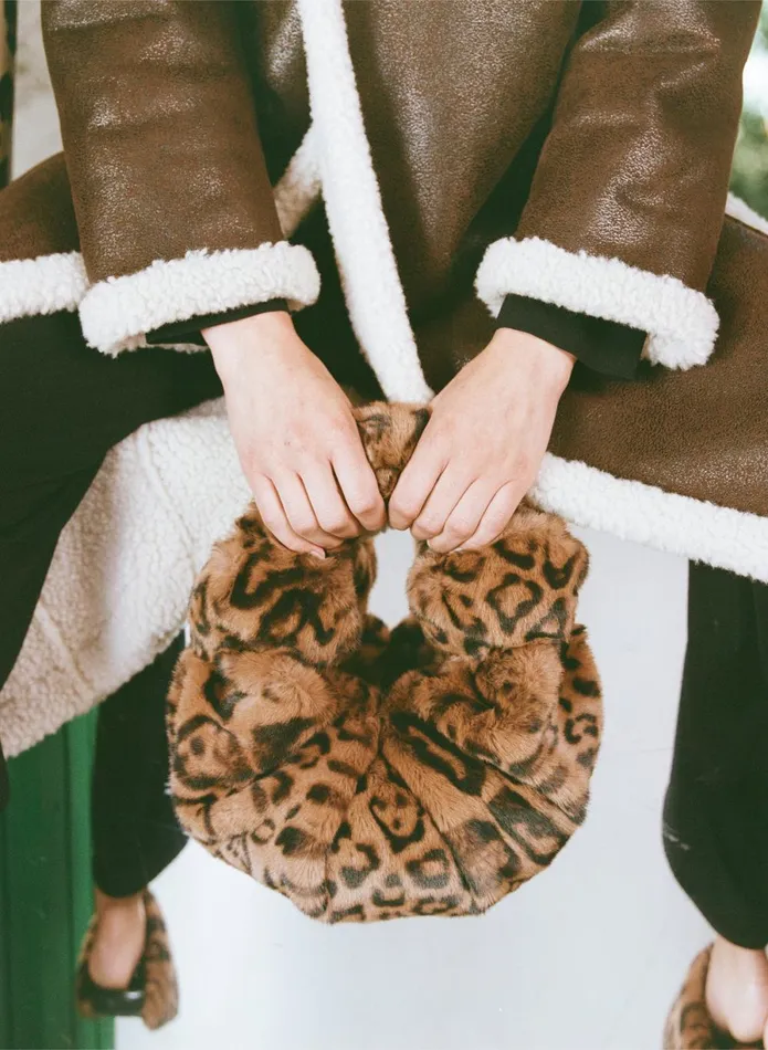 Simon Miller Bags Cheetah Faux Fur Lopsy Bag In Cheetah Scramble 8211 Women