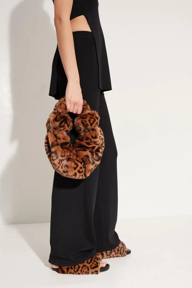 Simon Miller Bags Cheetah Faux Fur Lopsy Bag In Cheetah Scramble 8211 Women