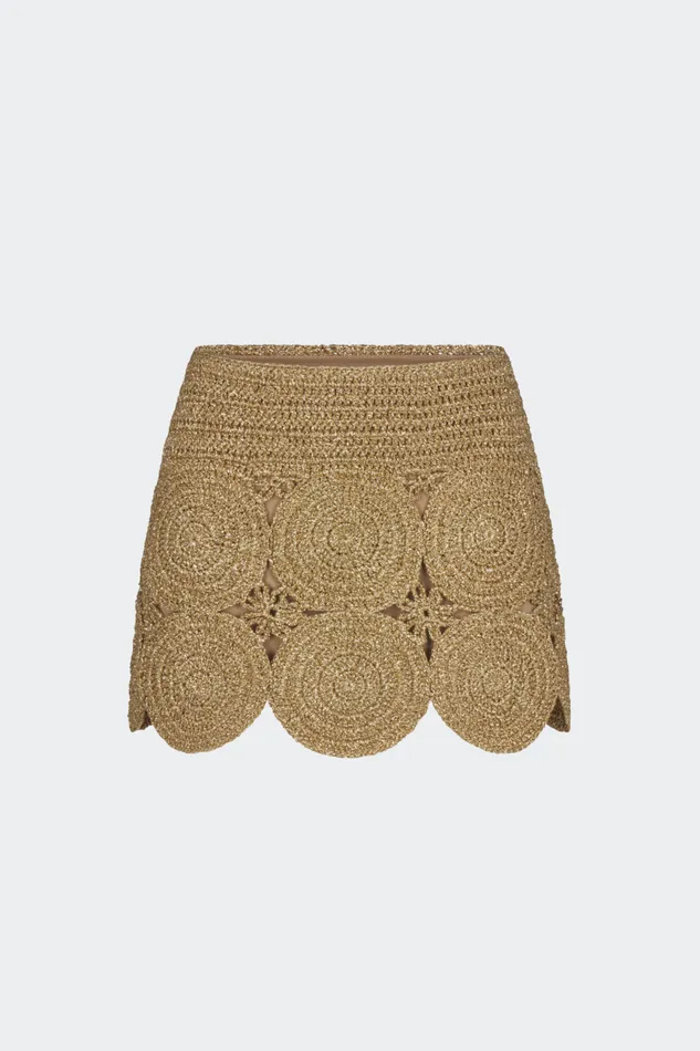 Simon Miller Bottoms Beep Beep Mini Skirt In Star Gold 8211 Women