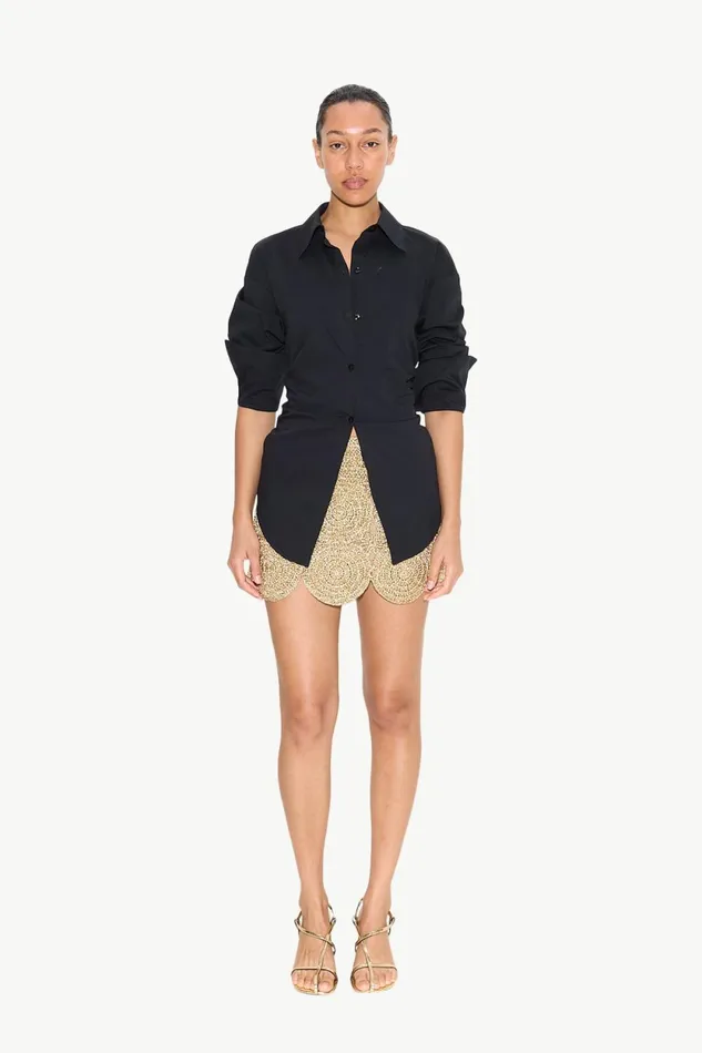 Simon Miller Bottoms Beep Beep Mini Skirt In Star Gold 8211 Women