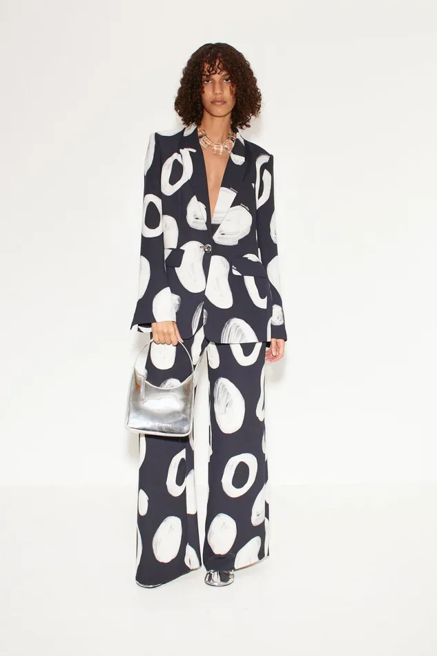 Simon Miller Bottoms Bloo Painted Crepe Pant In Painted Dot 8211 Women