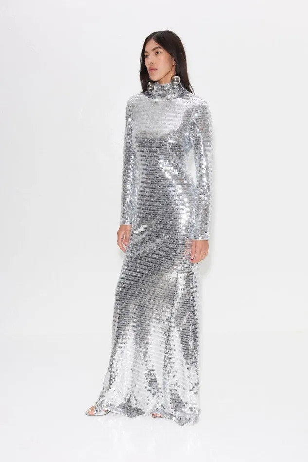 Simon Miller Dresses Sequin Sculpty Dress In Satellite Silver 8211 Women